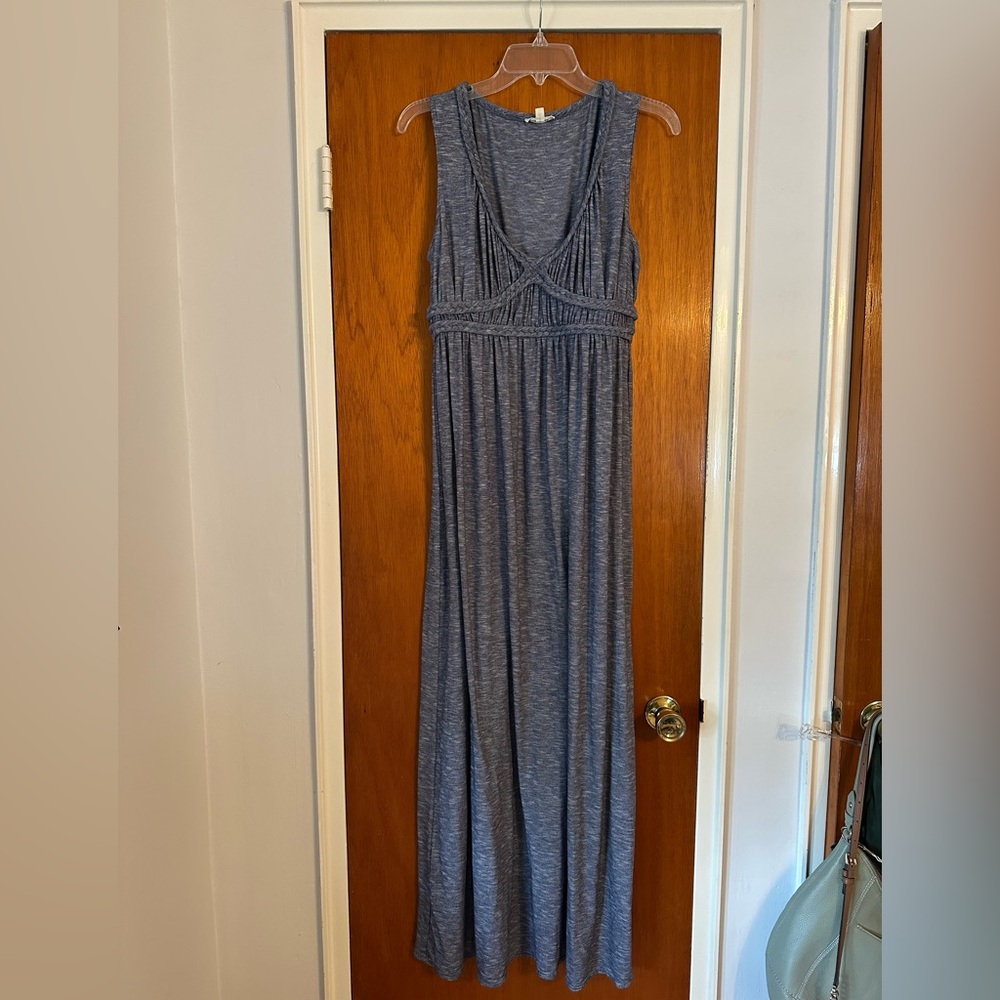 Max Studio Heathered Blue Maxi Dress